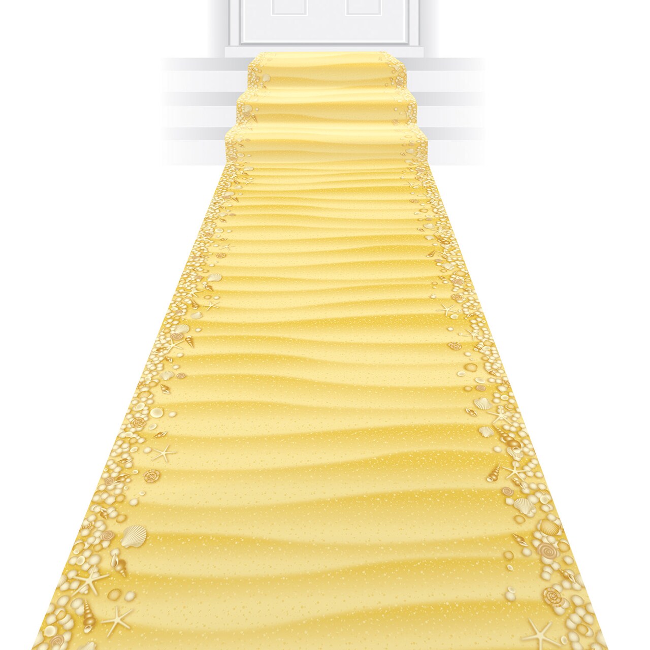 Party Central Pack of 6 Brown Sandy Beach Doorway Aisle Runners 10'